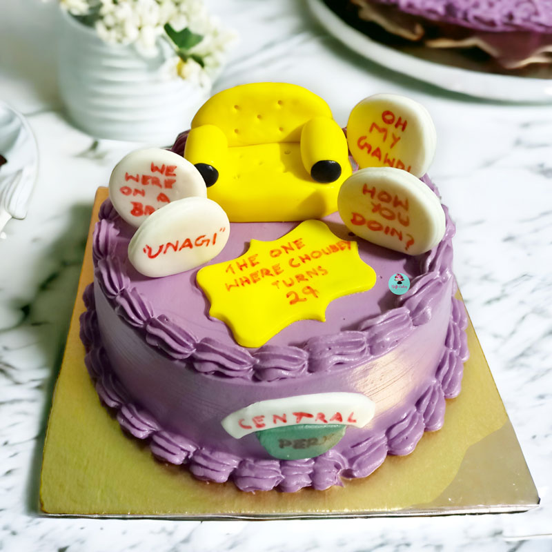Purple-Friends-Theme-cake